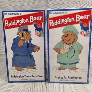 2 Time Life The Adventures Paddington Bear VHS Hospital Theater Detective Sealed